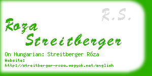 roza streitberger business card